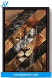 Jesus Lion Christian Wall Art Gift For Christmas Canvas And Poster, Wall Decor Visual Art
