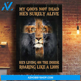 Jesus - Lion - He's living on the inside, roaring like a lion - Portrait Canvas Prints, Wall Art