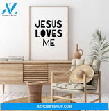 Jesus Loves Me Canvas And Poster, Wall Decor Visual Art