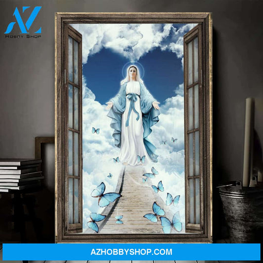 Jesus - Maria comes from the heaven - Portrait Canvas Prints, Wall Art