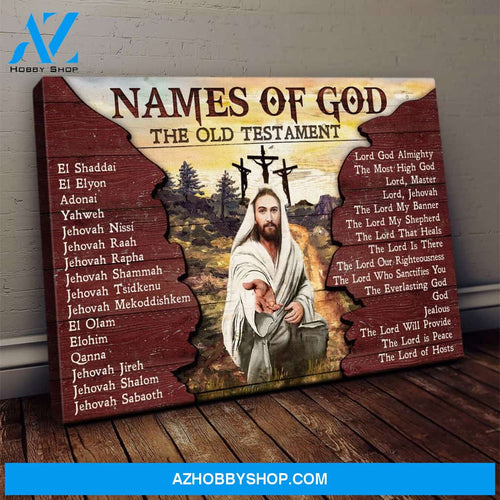 Jesus - Names of God, the old testament Landscape Canvas Prints, Wall Art
