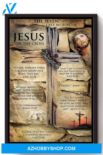 Jesus On The Cross Christian Wall Art Gift For Christmas Canvas And Poster, Wall Decor Visual Art