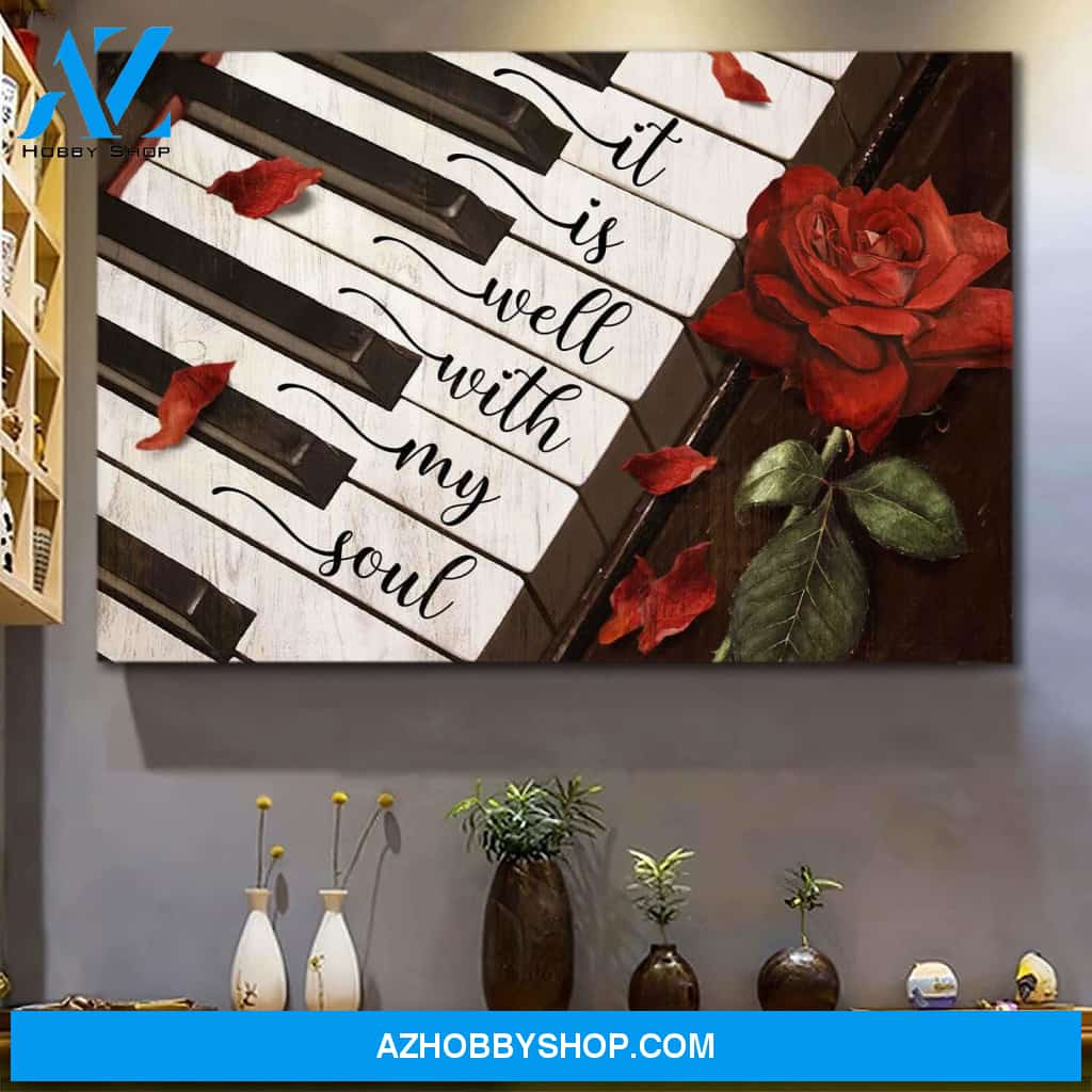 Jesus - Piano - It is well with my soul - Landscape Canvas Prints, Wall Art