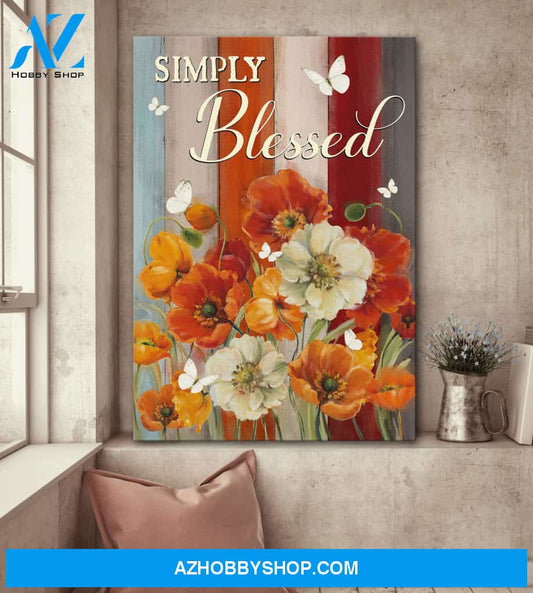 Jesus - Poppy - Simply blessed - Portrait Canvas Prints, Wall Art
