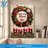 Jesus Portrait Canvas Wall Art - God Wall Art - Amazing Wreath - There Is No Place Like Home