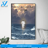 Jesus Portrait Canvas Wall Art - Jesus Wall Art - Be Still And Know That I Am God