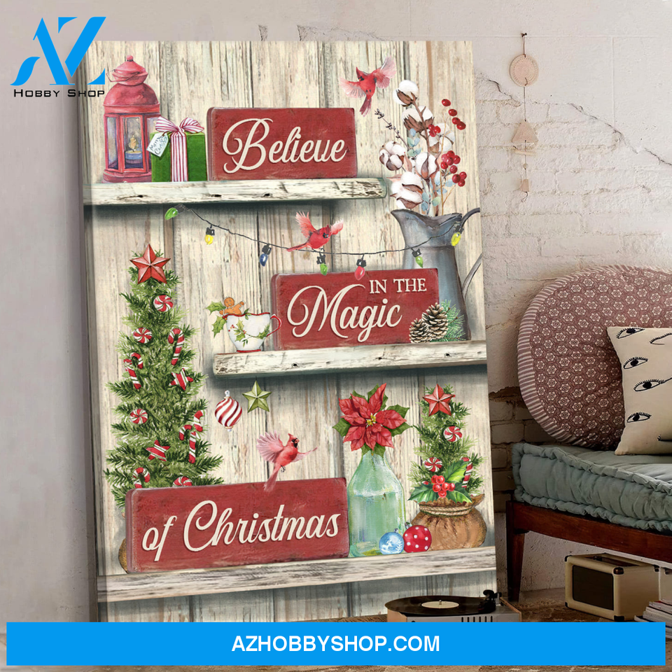 Jesus Portrait Canvas Wall Art - God Wall Art - Jesus - Christmas Decoration - Believe In The Magic Of Christmas