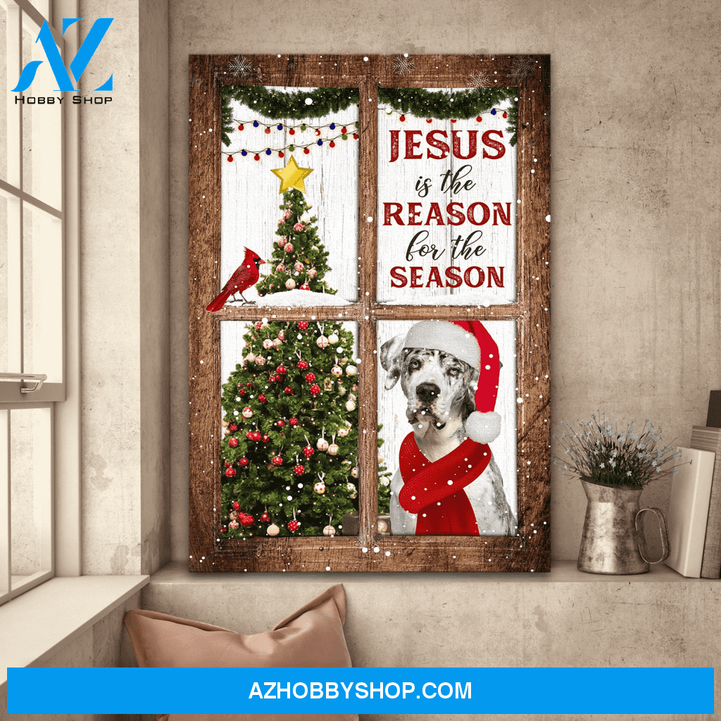 Jesus Portrait Canvas Wall Art - God Wall Art - Christmas Tree, Jesus Is The Reason For The Season