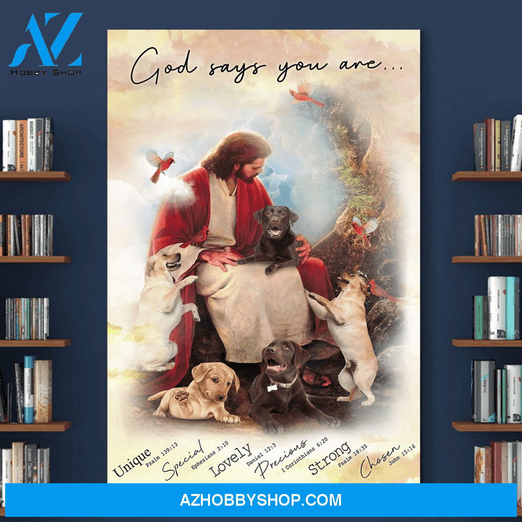 Jesus Portrait Canvas Wall Art - Jesus Wall Art - God Says You Are