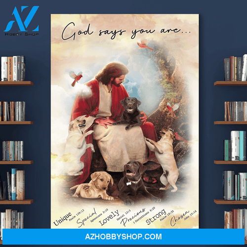 Jesus Portrait Canvas Wall Art - Jesus Wall Art - God Says You Are