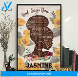 Jesus Portrait Canvas Wall Art - Jesus Wall Art - God Says You Are