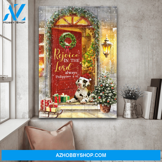 Jesus Portrait Canvas Wall Art - God Wall Art - Jesus - Great Dane - Rejoice In The Lord