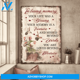 Jesus Portrait Canvas Wall Art - God Wall Art - Heaven - Couple Of Hummingbird - Your Life Was A Blessing