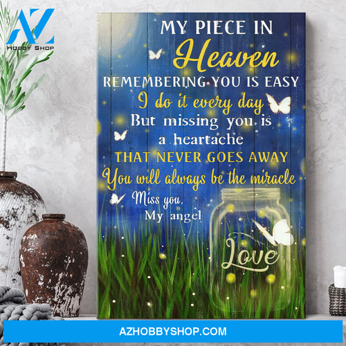 Jesus Portrait Canvas Wall Art - God Wall Art - Heaven - Fireflies In The Field - You Will Always Be The Miracle