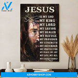 Jesus Portrait Canvas Wall Art - God Wall Art - Jesus Is My God - Jesus Is My King