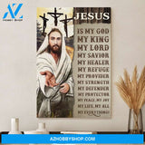 Jesus Portrait Canvas Wall Art - God Wall Art - Jesus Is My God - Jesus Is My King