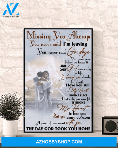 Jesus Portrait Canvas Wall Art - Jesus Wall Art - Missing You Always