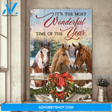 Jesus Portrait Canvas Wall Art - God Wall Art - Jesus - Stunning Horses - It's The Most Wonderful Time Of The Year