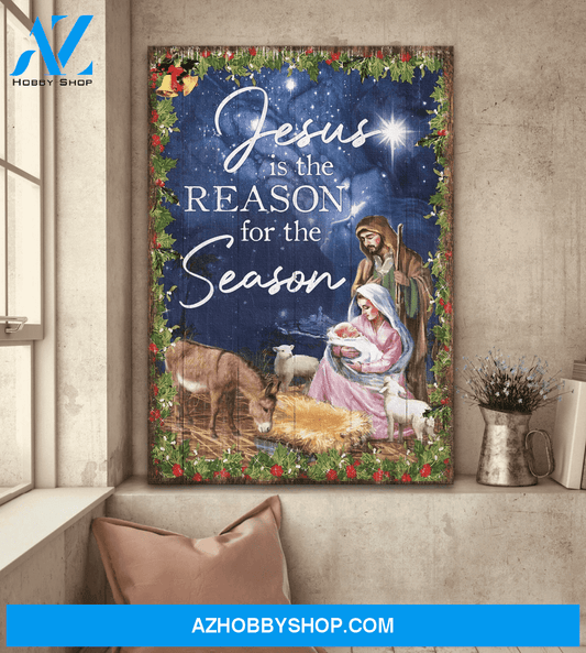 Jesus Portrait Canvas Wall Art - God Wall Art - Jesus - The Baby Was Born In Christmas Eve - Jesus Is A Reason For The Season