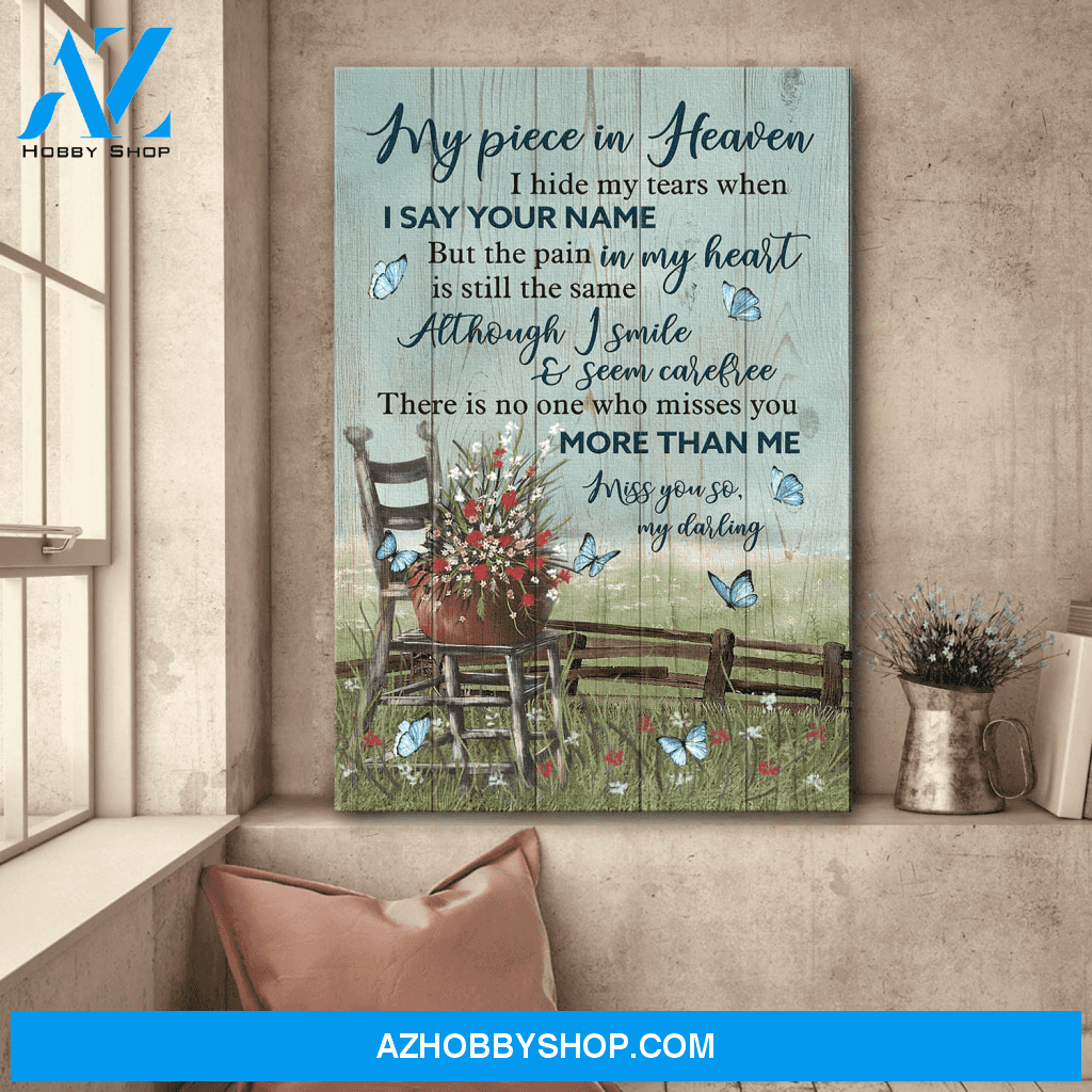 Jesus Portrait Canvas Wall Art - God Wall Art - There Is No One Who Misses You More Than Me