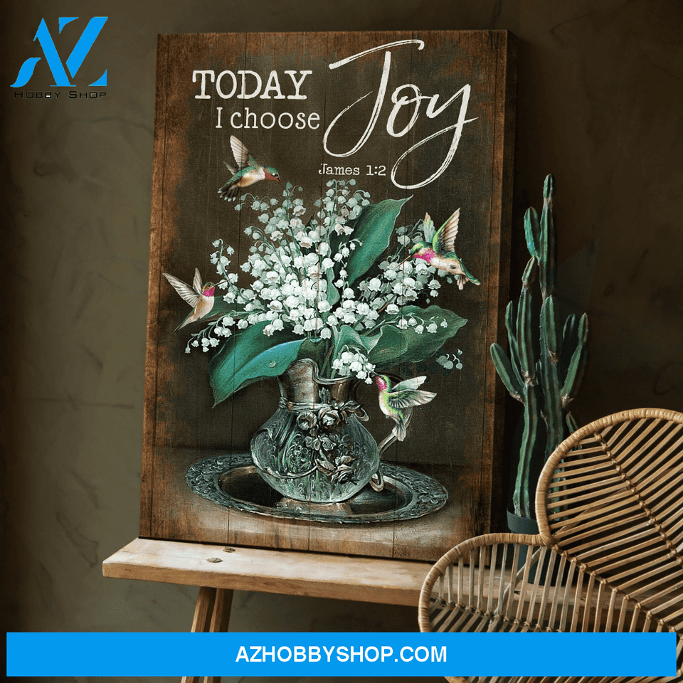 Jesus Portrait Canvas Wall Art - Jesus Wall Art - Today I Choose Joy