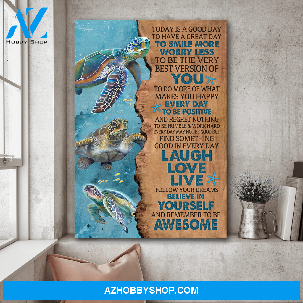 Jesus Portrait Canvas Wall Art - God Wall Art - Today Is A Good Day To Have A Great Day