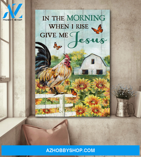 Jesus Portrait Canvas Wall Art - God Wall Art - When I Rise Give Me Jesus