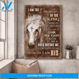Jesus Portrait Canvas Wall Art - God Wall Art - White Horse, I Am The Daughter Of The King