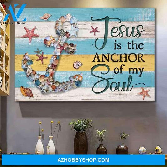 Jesus - Seashell anchor -Jesus is the anchor of my soul - Landscape Canvas Prints, Wall Art