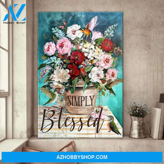 Jesus - Simply blessed Portrait Canvas Prints, Wall Art