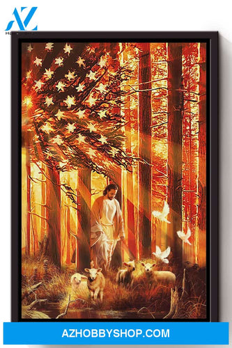 Jesus Steps Out From Sunlight Christian Wall Art Gift For Christmas Canvas And Poster, Wall Decor Visual Art