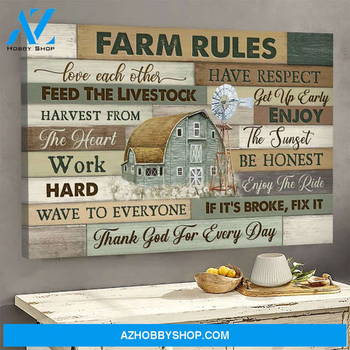 Jesus - Stunning farm - Thank God for every day - Landscape Canvas Prints, Wall Art