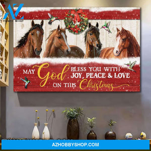 Jesus - Stunning horses - May God bless you with joy, peace, love on this Christmas - Landscape Canvas Prints, Wall Art