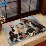 Jesus Surrounded By Border Collies Doormat