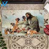 Jesus Surrounded By Boxers Doormat
