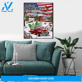 Personalized Canvas Jesus Take The Wheel Christmas Truck Wall Art For Christmas Gift Canvas Wall Art