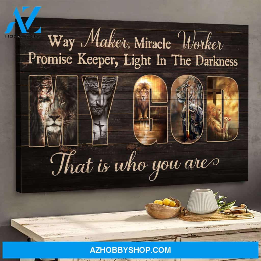 Jesus - The awesome lion - My God the the light in the darkness - Landscape Canvas Prints, Wall Art