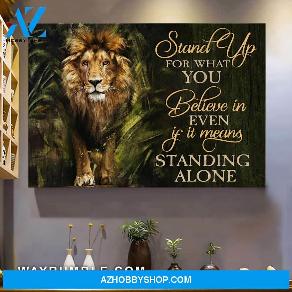 Jesus - The awesome lion - Stand up for what you believe in - Landscape Canvas Prints, Wall Art
