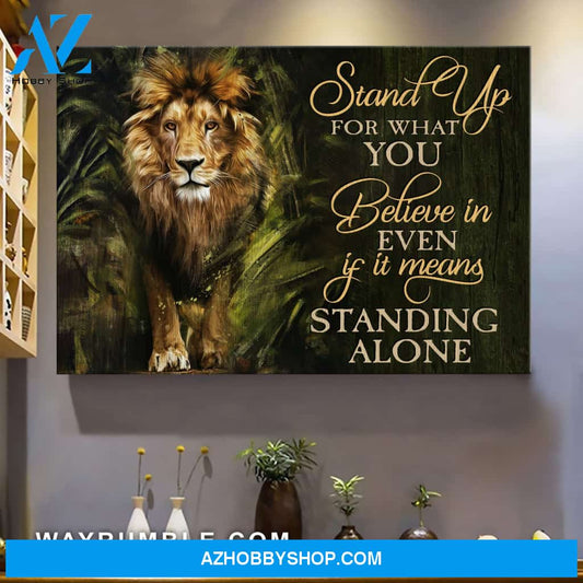 Jesus - The awesome lion - Stand up for what you believe in - Landscape Canvas Prints, Wall Art
