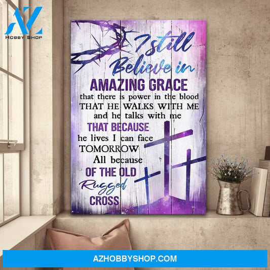 Jesus - The beautiful galaxy - I still believe in amazing grace - Portrait Canvas Prints - Wall Art