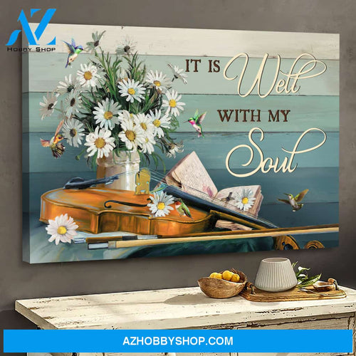 Jesus - The beautiful violin - It is well with my soul - Landscape Canvas Prints, Wall Art