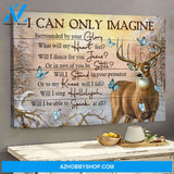 Jesus - The deer in winter forest - I can only imagine - Landscape Canvas Prints, Wall Art