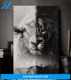 Jesus - The Lion and the Lamb - Portrait Canvas Prints, Wall Art