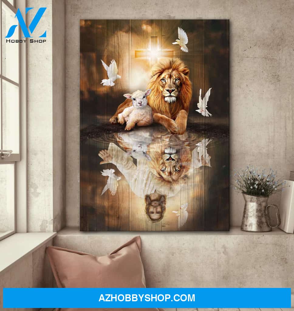 Jesus - The Lion of Judah and Lamb of God - Portrait Canvas Prints, Wall Art