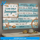 Jesus - The sea - I can only imagine - Landscape Canvas Print - Wall Art