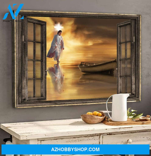 Jesus - Through the windows 3 Jesus Landscape Canvas Prints - Wall Art