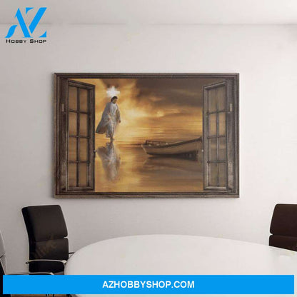Jesus Through the windows Canvas And Poster, Wall Decor Visual Art