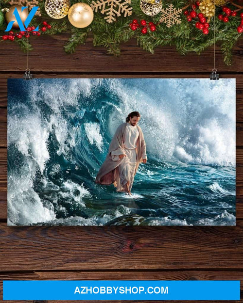 Jesus Walk With Me - Matte Canvas, gift for you, religious gifts for all, living room wall art, bedroom wall art