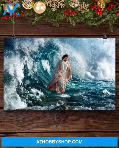 Jesus Walk With Me - Matte Canvas, gift for you, religious gifts for all, living room wall art, bedroom wall art