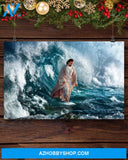 Jesus Walk With Me - Matte Canvas, gift for you, religious gifts for all, living room wall art, bedroom wall art